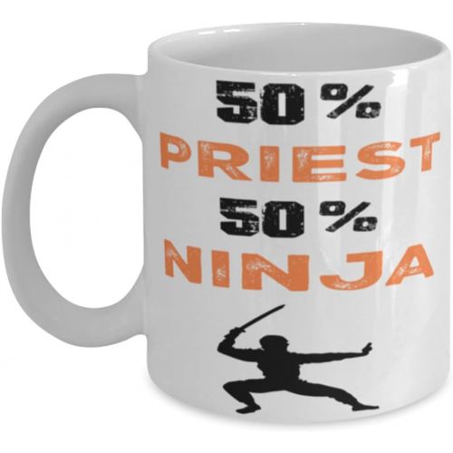 제네릭 Generic Priest Ninja Coffee Mug, Priest Ninja, Unique Cool Gifts For Professionals and co-workers