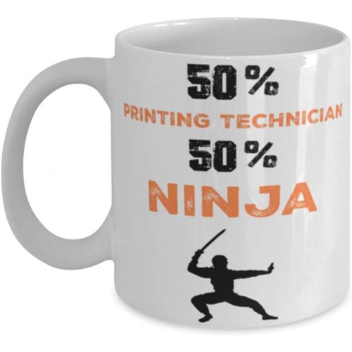 제네릭 Generic Printing Technician Ninja Coffee Mug, Printing Technician Ninja, Unique Cool Gifts For Professionals and co-workers