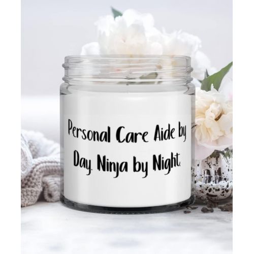 제네릭 Generic Joke Personal care aide Gifts, Personal Care Aide by Day. Ninja by Night, Funny Candle For Men Women From Boss