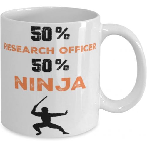 제네릭 Generic Research Officer Ninja Coffee Mug, Research Officer Ninja, Unique Cool Gifts For Professionals and co-workers
