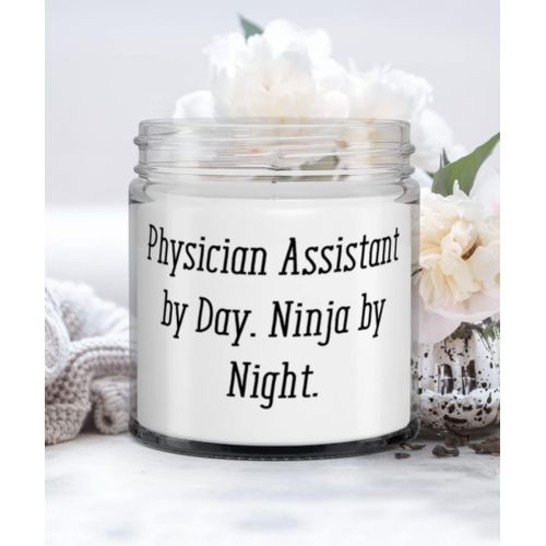 제네릭 Generic New Physician assistant Gifts, Physician Assistant by Day. Ninja by Night, Motivational Candle For Men Women From Coworkers