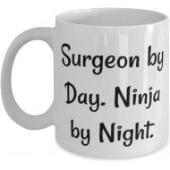 Generic Joke Surgeon 11oz 15oz Mug, Surgeon by Day. Ninja by Night, Present For Men Women, Reusable Gifts From Friends