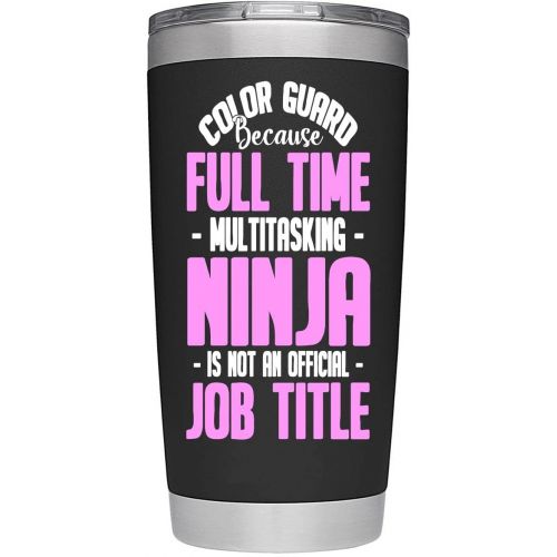 제네릭 Generic Color Guard Multitasking Ninja Not A Job Distressed 20 Oz Stainless Steel Mug Tumbler