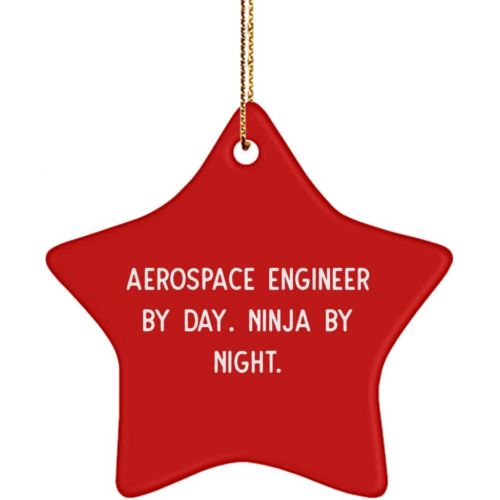 제네릭 Generic Unique Idea Aerospace Engineer Gifts, Aerospace Engineer by Day. Ninja by Night., Christmas Star Ornament for Aerospace Engineer