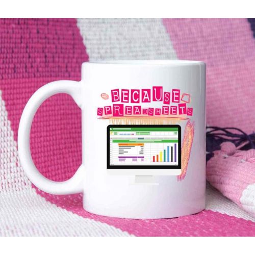 제네릭 Generic Because Spreadsheets Mug - Data Analyst Mug - Business Analyst Mug - Financial Analyst Mug - King Of Spreadsheets Mug - Spreadsheet Ninja Mug L9YIU8