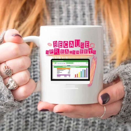 제네릭 Generic Because Spreadsheets Mug - Data Analyst Mug - Business Analyst Mug - Financial Analyst Mug - King Of Spreadsheets Mug - Spreadsheet Ninja Mug L9YIU8