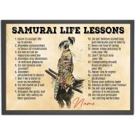 Generic Samurai Life Lessons Poster, Japanese Samurai Warrior Wall Art, Painting Picture Home Decor, Gift For Warriors Samurai Lovers Ninja, Japanese Samurai, Martial Art Addicted