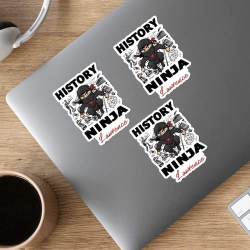 제네릭 Generic Personalized Stickers, History Ninja, Design Your Own Awesome Customized School Decal Stickers for Teen Girl Boy Men Women, Name Custom, 3 x 4 Inch Waterproof Sunproof Vinyl Decals
