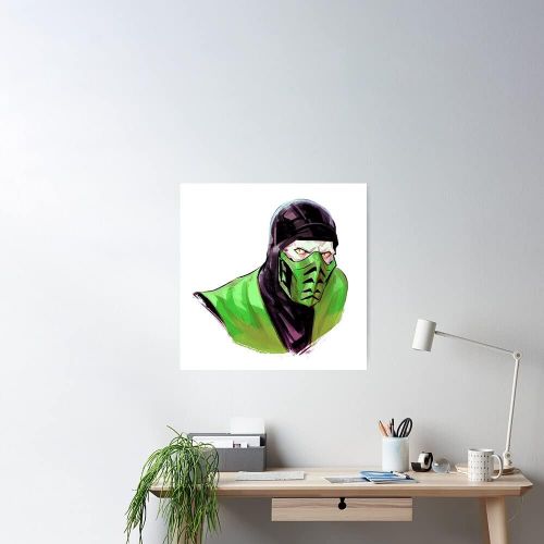 제네릭 Generic Kombat Mortal Ninja Reptile Green Mortalkombat - Impressive Posters for Room Decoration Printed Trendy