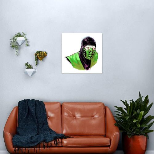 제네릭 Generic Kombat Mortal Ninja Reptile Green Mortalkombat - Impressive Posters for Room Decoration Printed Trendy