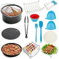 Generic 17pcs Universal Ninja Foodi Accessories, for Gowise Phillips and Cozyna or More Brand, Air Fryer Accessories Include Cake Bucket, Pizza Tray, Metal Stand and so on (7 in8in