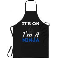 Generic Its ok Im a ninja - perfect ninja kids & adults Black Aprons - 1 Size fits all Men Women Apron Cooking