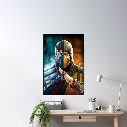 제네릭 Generic Scorpion Kombat Mortal Ninja Subzero Mortalkombat - Impressive Posters for Room Decoration Printed Trendy