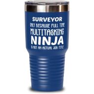 Generic Funny Surveyor 30oz Double Wall Stainless Steel Vacuum Insulation Tumbler - Surveyor Only Because Full Time Multitasking Ninja Is Not An Actual Job Title - Unique Inspirational