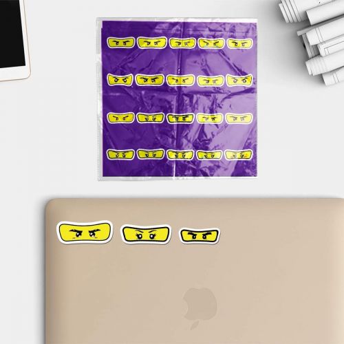 제네릭 Generic 20 PCS Stickers Pack Ninjago Aesthetic Eyes Vinyl Colorful Waterproof for Water Bottle Laptop Scrapbooking Luggage Guitar Skateboard