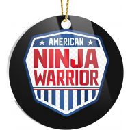 Generic Christmas Tree Ornament American Circle Ninja Decor Warrior X-mas Kids Acrylic Camo Home for Holidays, Party Decoration, Tree Ornaments, and Events,White