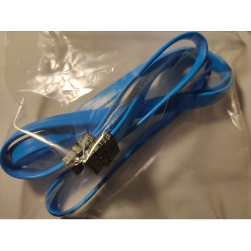 제네릭 Generic 2 Pack SATA Cables One Straight Blue One 90 Degree Angle Black