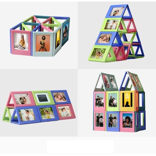 제네릭 Generic Funmaker Magnetic 10 Pieces Colorful Mini Photo Picture Frame Compatible with Fujifilm Instax Mini 11 9 8 8+ 70 7s 90 26 Instant Camera Film, Mini Link Smartphone Printer Films (Gr