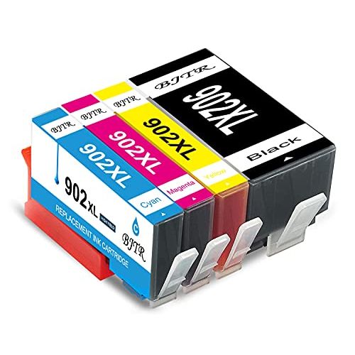 제네릭 Generic BJTR 4 Pack Compatible Ink Cartridges Replacement for HP 902XL 902 XL,Works with OfficeJet Pro 6978 6968 6958 6962 6960 6970 6979 6950 6951 6954 6975 Printer (Black,Yellow,