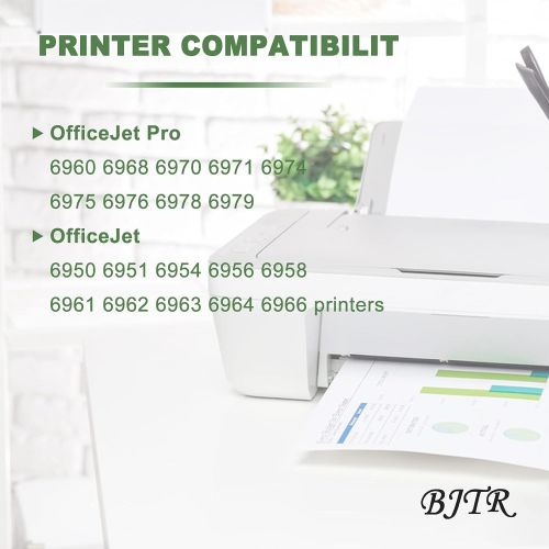 제네릭 Generic BJTR 4 Pack Compatible Ink Cartridges Replacement for HP 902XL 902 XL,Works with OfficeJet Pro 6978 6968 6958 6962 6960 6970 6979 6950 6951 6954 6975 Printer (Black,Yellow,