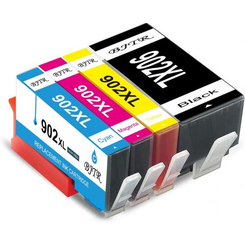 제네릭 Generic BJTR 4 Pack Compatible Ink Cartridges Replacement for HP 902XL 902 XL,Works with OfficeJet Pro 6978 6968 6958 6962 6960 6970 6979 6950 6951 6954 6975 Printer (Black,Yellow,