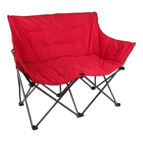 제네릭 Generic Padded Love Seat Chair-with a mesh storage bag, Red