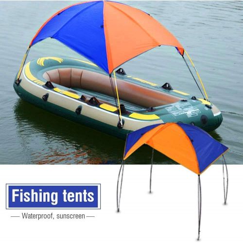 제네릭 Generic 2/3/4 Persons for Choose Inflatable Boat Tent Sun Shelter Inflatable Rowing Boat PVC Rubber Fishing Boat Tent Canopy