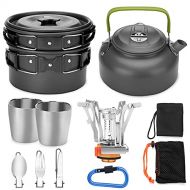 Generic Neces 12 Pack Camping Cookware Mess Kit Stove Pots Pan Cup Cooking Set Messkit Camping accessories Dish set Camping supplies Camping cookware Camping gear and equipment Kitchen ess