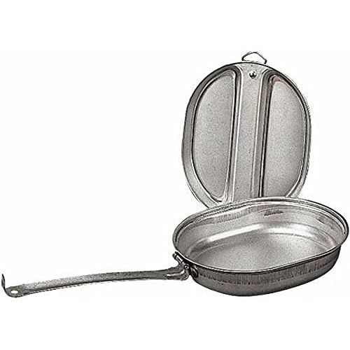 제네릭 Generic Neces Color Aluminum Camping Mess Kit Outdoor Travel Cookware Cooking Pan Cover Metal 2 Pcs Messkit Camping Accessories Dish Set Camping Supplies Camping cookware Camping Gear and