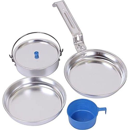 제네릭 Generic Neces Mess Kit Style 5 Piece Mess Kit Messkit Camping Accessories Dish Set Camping Supplies Camping cookware Camping Gear and Equipment Kitchen Essentials Cookware Set Camping Uten