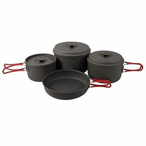 제네릭 Generic Neces Camping Cookware Pots and Pans Set Backpacking Mess kit for Hiking Picnic Messkit Camping Accessories Dish Set Camping Supplies Camping cookware Camping Gear and Equipment Ki