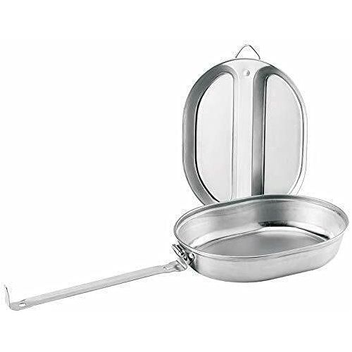 제네릭 Generic Neces Type Steel Mess Kit Messkit Camping Accessories Dish Set Camping Supplies Camping cookware Camping Gear and Equipment Kitchen Essentials Cookware Set Camping Utensil Camping