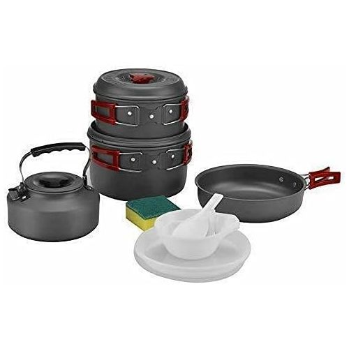 제네릭 Generic Neces 13/3 Pcs Camping Cookware Mess Kit, Backpacking Cooking Set, Outdoor Messkit Camping Accessories Dish Set Camping Supplies Camping cookware Camping Gear and Equipment Kitchen