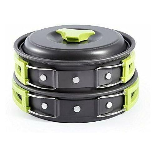 제네릭 Generic Neces Camping Cookware Mess Kit Gear with Folding Camping Stove Messkit Camping Accessories Dish Set Camping Supplies Camping cookware Camping Gear and Equipment Kitchen Essentials