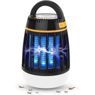 Generic 3 in 1 Bug Zapper, USB Rechargeable Mosquito Killer, Waterproof Insect Fly Trap for Outdoor & Indoor,LED Lantern, Emergency Power Supply 2000mAh for Home, Camping, Gnats, Backyard,