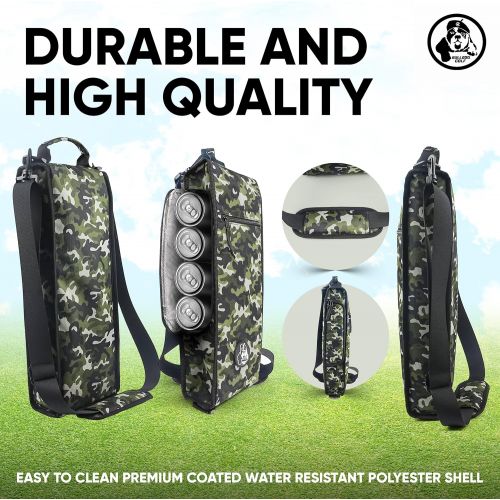 제네릭 Generic Golf Cooler Bag ? Insulated with Detachable Shoulder Strap - Fits in Most Golf Bags ? Bulldog Golf Accessories for Men, Camoflage Golf Cooler Bag, Camoflage Black, Green, K