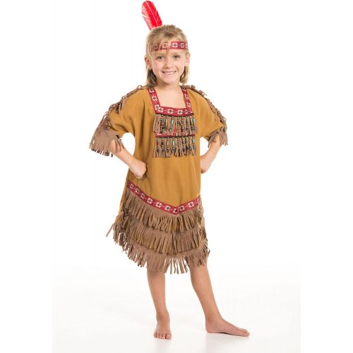 제네릭 Generic Native American Indian Girls Princess Costume with Headband