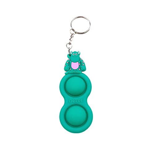 제네릭 Generic Cartoon Simple Dimple Fidget Keychain (Green Sullivan) Bubble Sensory Simple Dimple Fidget Toy, Simple Dimple Fidget Popper Sensory Toys for Stress Relief ADHD Anxiety Autism for K