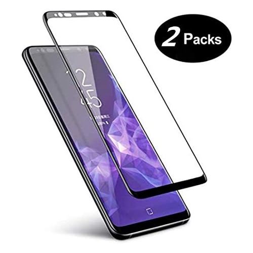 제네릭 Generic for Galaxy S9 Screen Protector Glass, [2PACK] Samsung Galaxy S9 Protective Film, 3D Curved Full Cover Screen Temperedd Glass for Samsung Galaxy S9 (5.8)