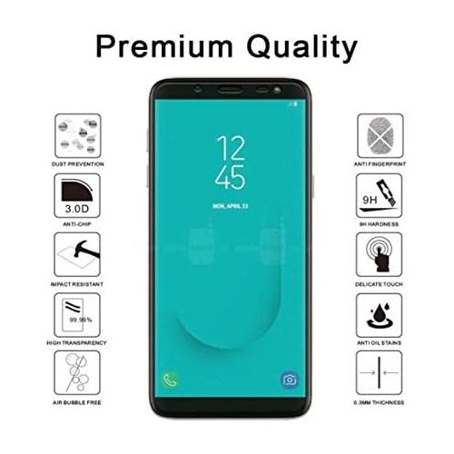 제네릭 Generic Samsung Galaxy J6 2018 Screen Protector, 9H Hardness Scratch Resistant Ultra Thin Tempered Glass Film Samsung Galaxy J6 2018 [2-Pack]