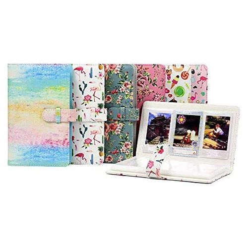 제네릭 Generic Funmaker 96 Pockets Mini Photo Album for Fujifilm Instax Mini Camera, Polaroid Snap, Z2300, SocialMatic Instant Cameras & Zip Instant Printer (Black 2)