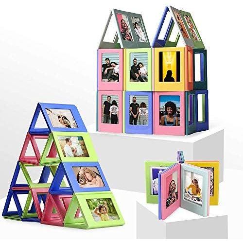 제네릭 Generic Funmaker Magnetic 10 Pieces Colorful Mini Photo Picture Frame Compatible with Fujifilm Instax Mini 11 9 8 8+ 70 7s 90 26 Instant Camera Film, Mini Link Smartphone Printer Films (Or