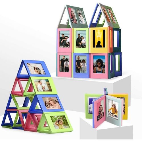 제네릭 Generic Funmaker Magnetic 10 Pieces Colorful Mini Photo Picture Frame Compatible with Fujifilm Instax Mini 11 9 8 8+ 70 7s 90 26 Instant Camera Film, Mini Link Smartphone Printer Films (Or