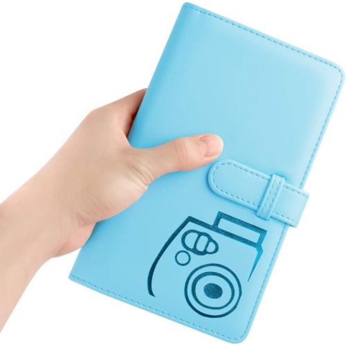 제네릭 Generic Funmaker 96 Pocket Wallet Photo Album Accessories for fujifilm Instax Mini 11/ 7s/ 8/8+/ 9/25/ 26/ 50s/ 70/90 Film, Instant Camera Printer(Not Fit for Square Films Picture) (Blue)
