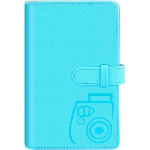 제네릭 Generic Funmaker 96 Pocket Wallet Photo Album Accessories for fujifilm Instax Mini 11/ 7s/ 8/8+/ 9/25/ 26/ 50s/ 70/90 Film, Instant Camera Printer(Not Fit for Square Films Picture) (Blue)