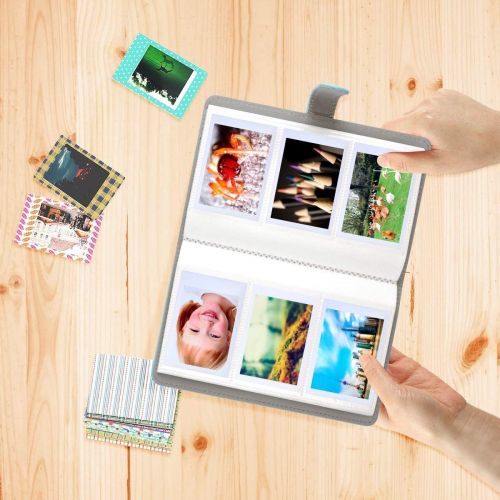 제네릭 Generic Funmaker 96 Pocket Wallet Photo Album Accessories for fujifilm Instax Mini 11/ 7s/ 8/8+/ 9/25/ 26/ 50s/ 70/90 Film, Instant Camera Printer(Not Fit for Square Films Picture) (Blue)