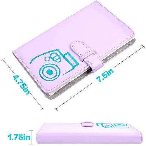 제네릭 Generic Funmaker 96 Pocket Wallet Photo Album Accessories for fujifilm Instax Mini 11/ 7s/ 8/8+/ 9/25/ 26/ 50s/ 70/90 Film, Instant Camera Printer(Not Fit for Square Films Picture) (Purple