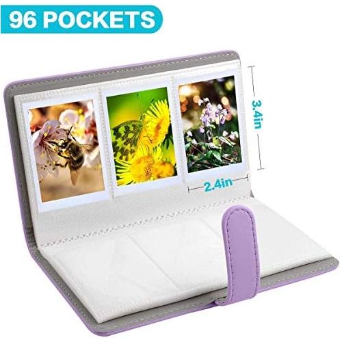 제네릭 Generic Funmaker 96 Pocket Wallet Photo Album Accessories for fujifilm Instax Mini 11/ 7s/ 8/8+/ 9/25/ 26/ 50s/ 70/90 Film, Instant Camera Printer(Not Fit for Square Films Picture) (Purple