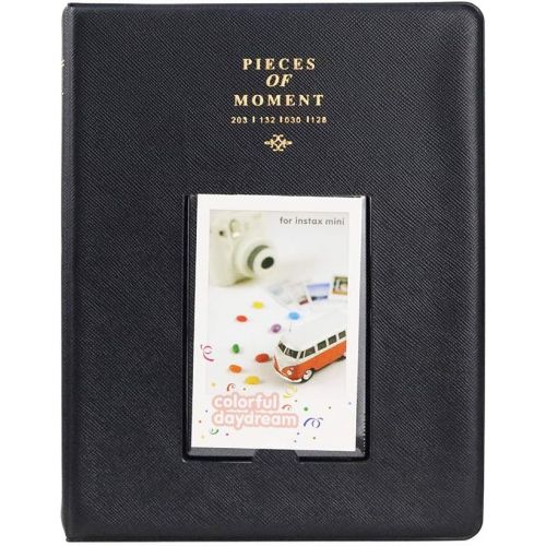 제네릭 Generic Funmaker Mini Photo Album, Each Picture Album Holds Up to 128 Photos, Fits for Fujifilm Instax Mini 9 Mini 8 Mini 90 Mini 25, Polaroid Snap PIC-300, Kodak Mini 3-Inch Film (Black)