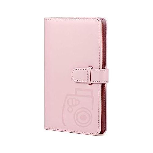 제네릭 Generic Funmaker 96 Pockets Mini Photo Album for Fujifilm Instax Mini Camera, Polaroid Snap, Z2300, SocialMatic Instant Cameras & Zip Instant Printer (Pink 3)